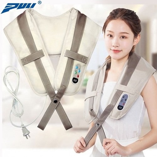 Máy massage đấm bóp cổ vai gáy lưng Hàn Quốc PULI PL-902/ 903 - 99 kiểu đấm, nhiệt giảm đau nhức nhanh